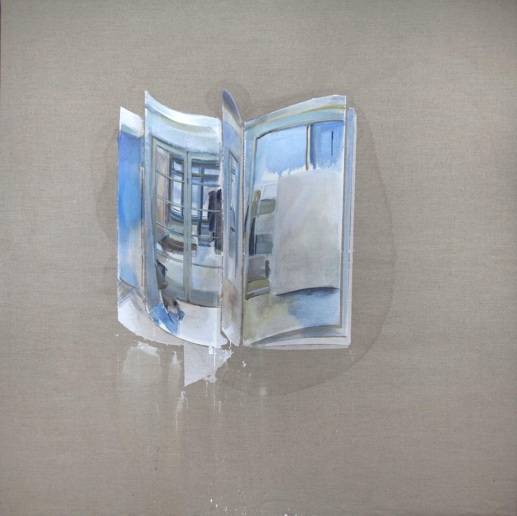 Jan Chlup, painting, The Book, 200x200 cm, oil on canvas, 2013