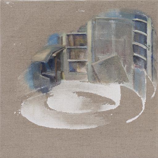 Jan Chlup, painting, Spiral no. 5, 40x40 cm, oil on canvas, 2013