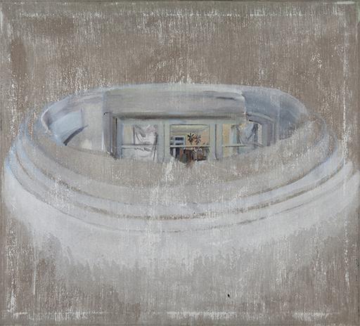 Jan Chlup, painting, Spiral room, 100x110 cm, oil on canvas, 2013