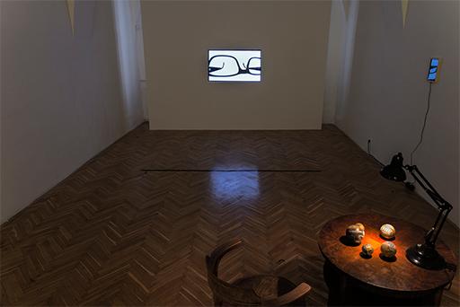 Jan Chlup, exhibition preview, Sentence Is The Road We Are Walking Off, Installation view, TIC Brno